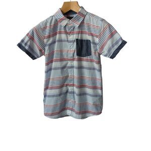 Ben Sherman Short Sleeve Striped  Button Down Shirt